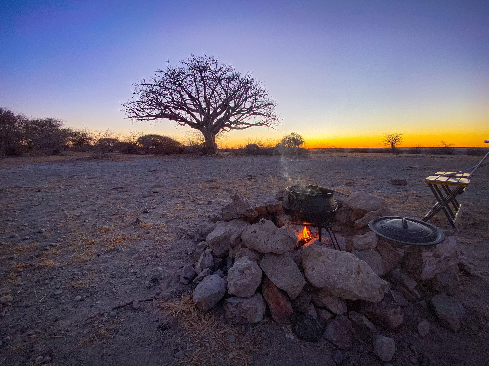 Cozy campfire in Piper Pan.